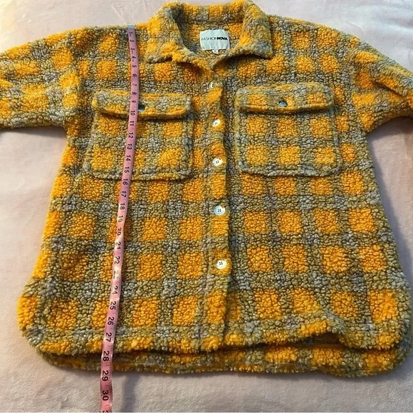 Fashion Nova Sipping Coffee Sherpa Plaid Shacket S mother of pearl buttons - Picture 10 of 10